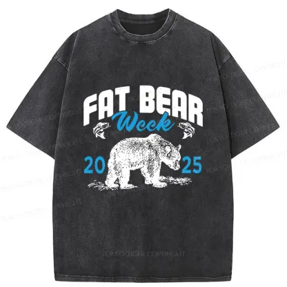 Tokyo-Tiger Fat Bear Week Washed T-Shirt