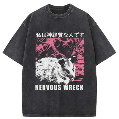 Tokyo-Tiger Nervous Wreck Washed T-Shirt