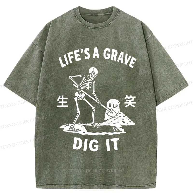Tokyo-Tiger Digging Graves Washed T-Shirt