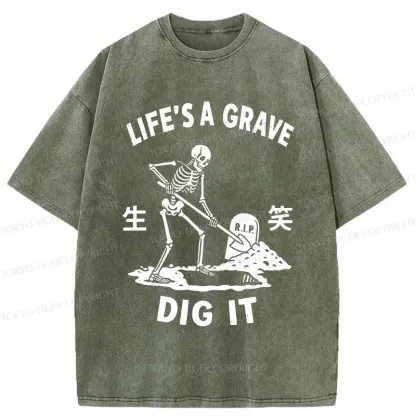 Tokyo-Tiger Digging Graves Washed T-Shirt