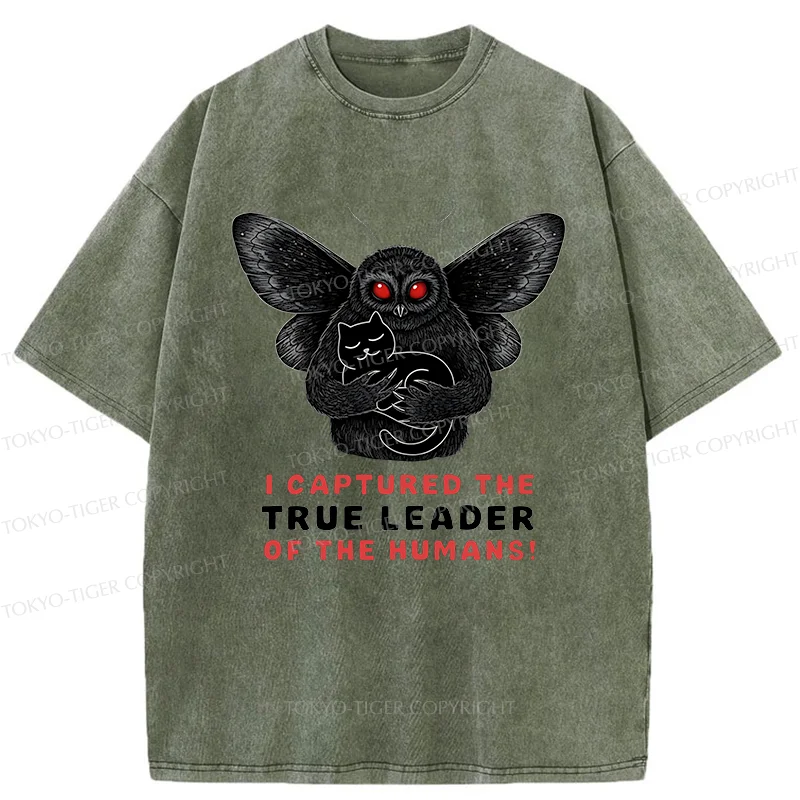Tokyo-Tiger Mothman Catches Cat Washed T-Shirt