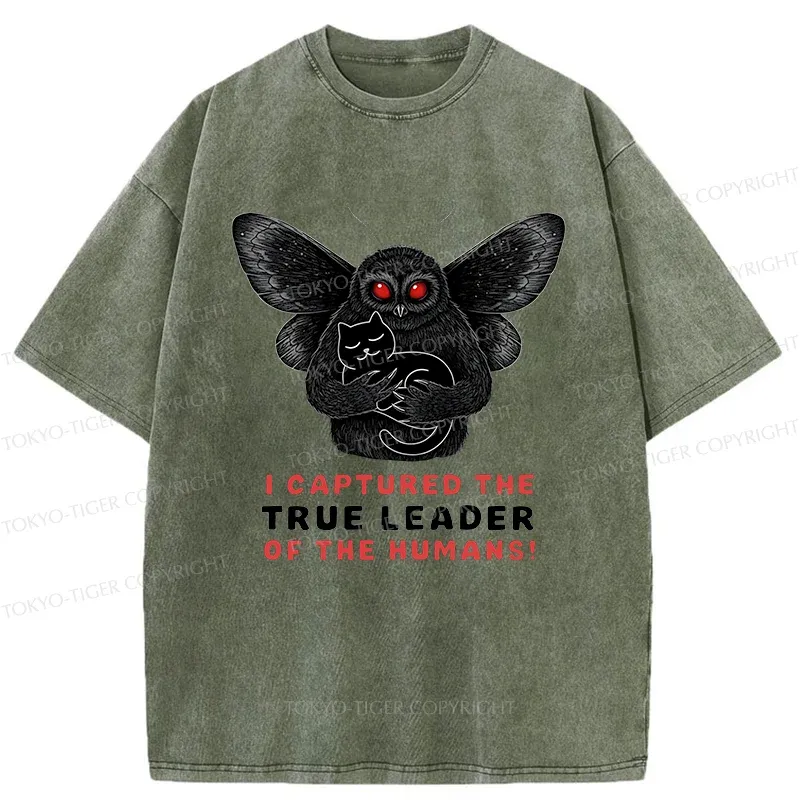 Tokyo-Tiger Mothman Catches Cat Washed T-Shirt