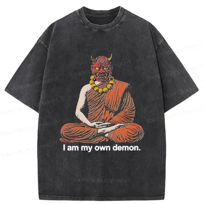 Tokyo-Tiger l Am My Own Demon Washed T-Shirt