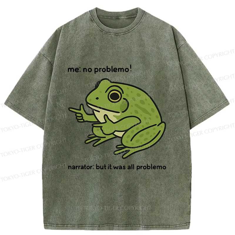 Tokyo-Tiger Stupid Frog Meme Washed T-Shirt