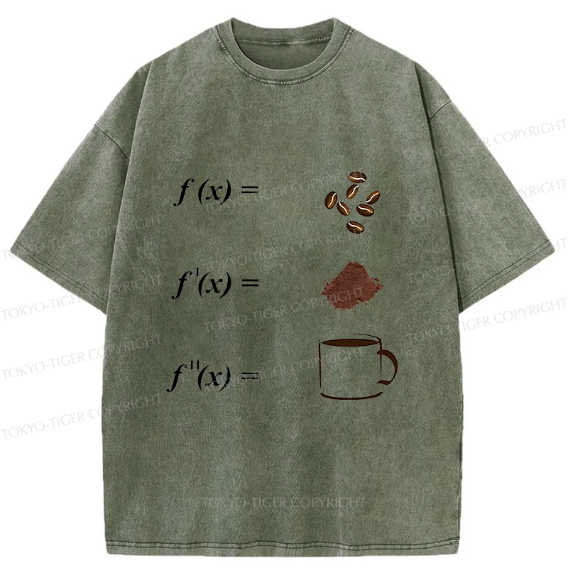Tokyo-Tiger Coffee Bean Formula Washed T-Shirt
