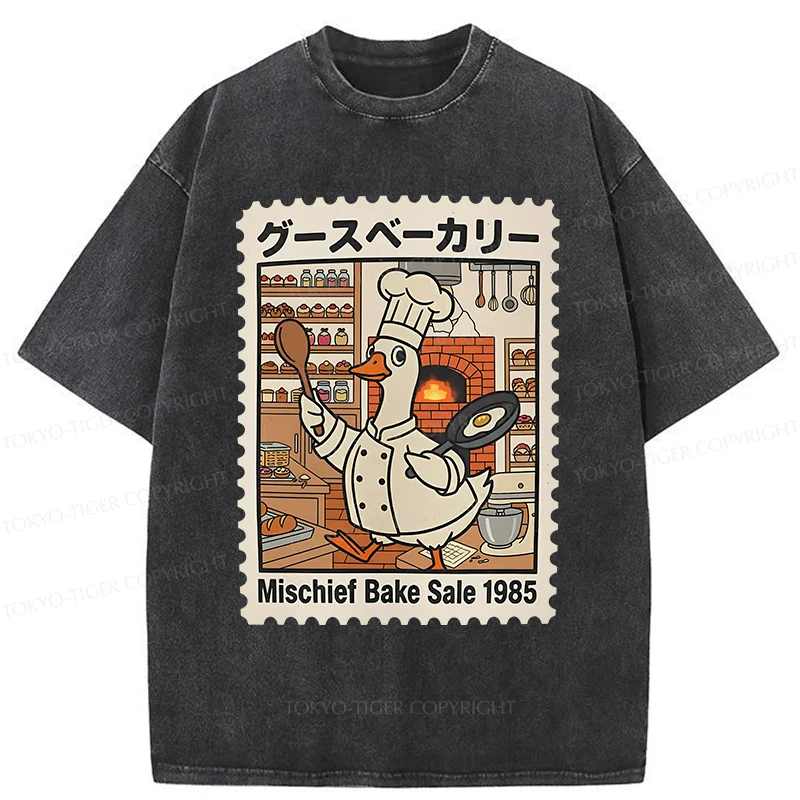 Tokyo-Tiger Stupid Goose Chef Washed T-Shirt