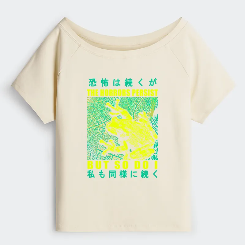 Tokyo-Tiger The Horrors Persist Frog Off Shoulder T-Shirt