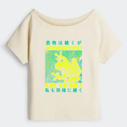 Tokyo-Tiger The Horrors Persist Frog Off Shoulder T-Shirt