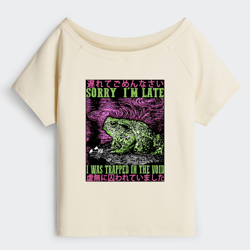 Tokyo-Tiger Frogs Trapped In The Void Off Shoulder T-Shirt