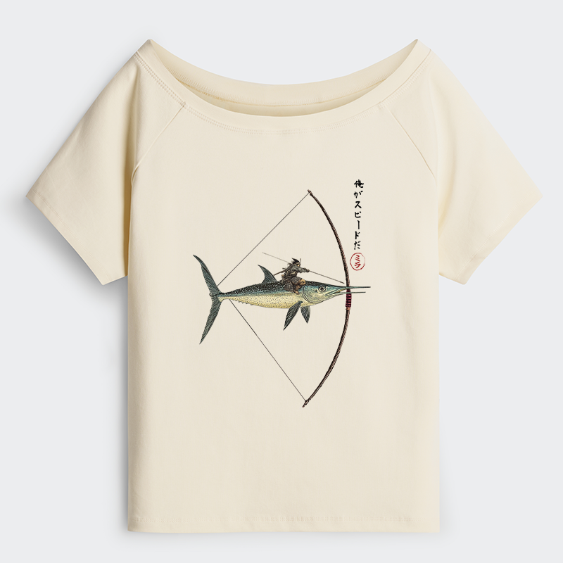 Tokyo-Tiger I Am Speed Off Shoulder T-Shirt