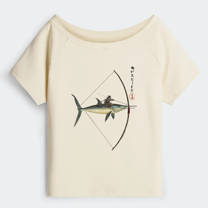 Tokyo-Tiger I Am Speed Off Shoulder T-Shirt