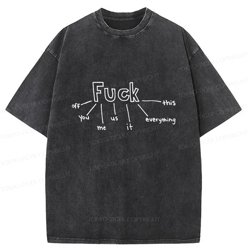 Tokyo-Tiger Word Game Washed T-Shirt