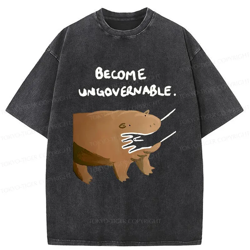 Tokyo-Tiger Moo Deng Bites Someone's Arm Washed T-Shirt