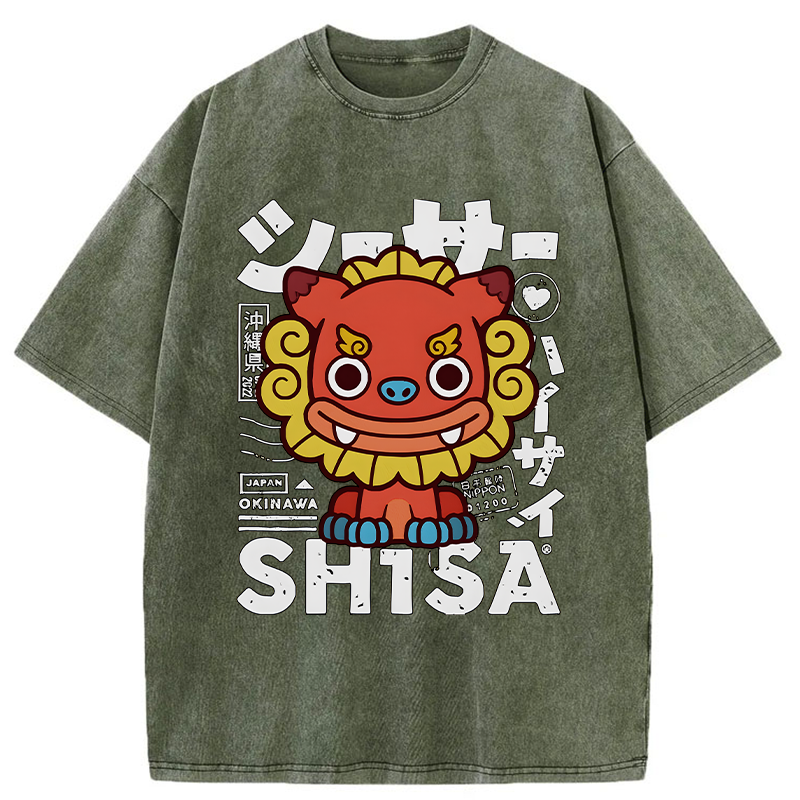 Tokyo-Tiger Okinawa Prefecture Japan Washed T-Shirt