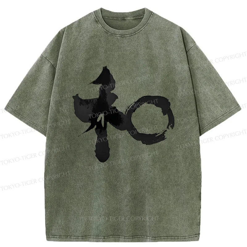 Tokyo-Tiger Peace Kanji Washed T-Shirt