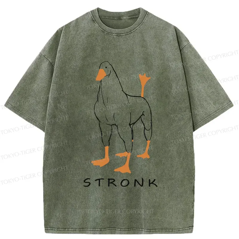 Tokyo-Tiger Strong Goose Washed T-Shirt