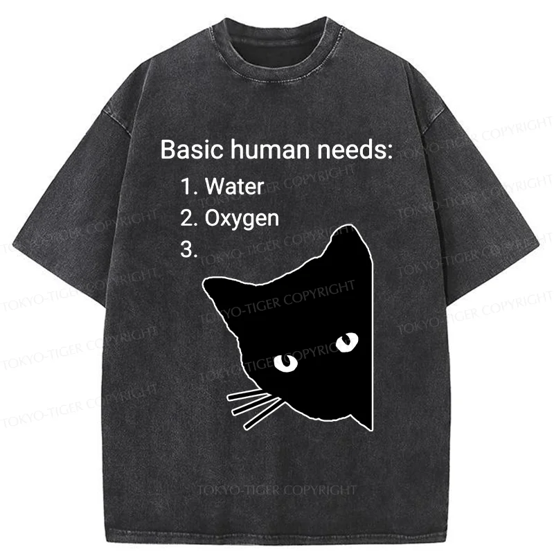 Tokyo-Tiger Basic Human Needs Washed T-Shirt