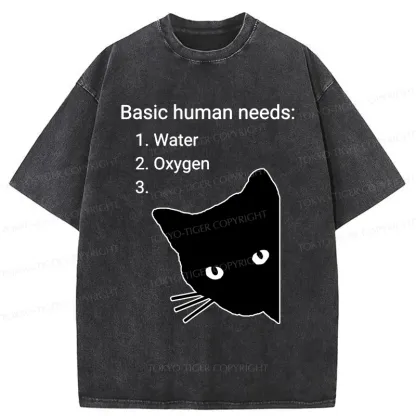 Tokyo-Tiger Basic Human Needs Washed T-Shirt