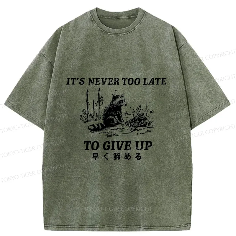 Tokyo-Tiger Give Up Early Washed T-Shirt