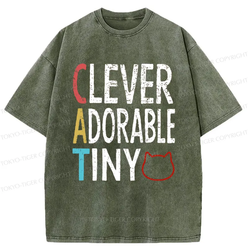 Tokyo-Tiger Qualities Of The Cat Washed T-Shirt