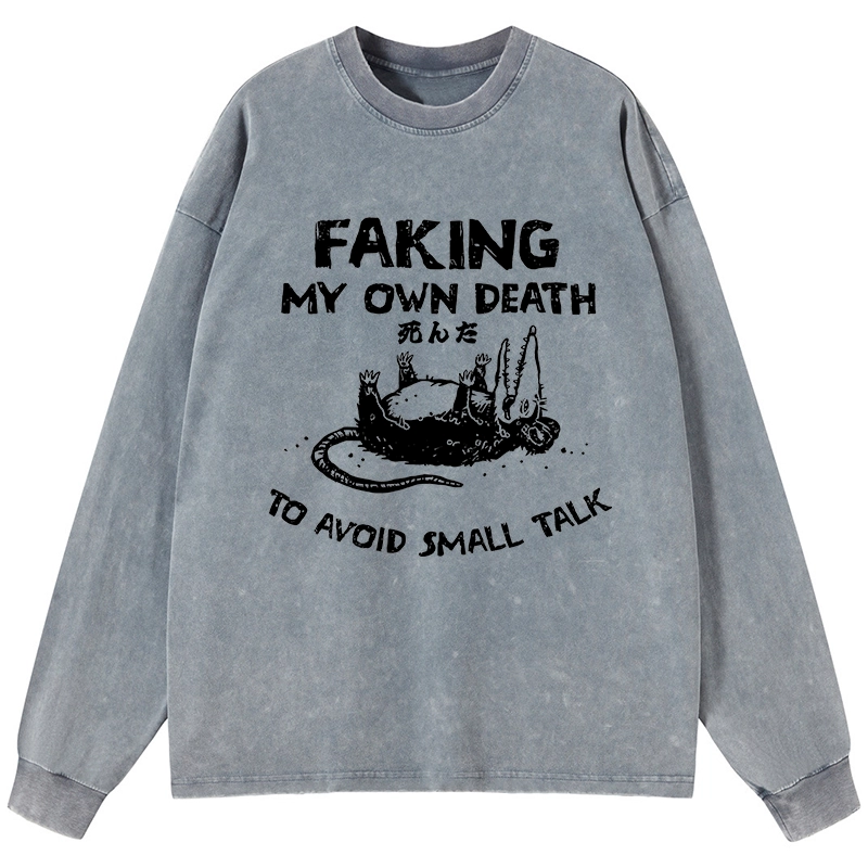 Tokyo-Tiger Avoid Conversation Washed Long Sleeve T-Shirt