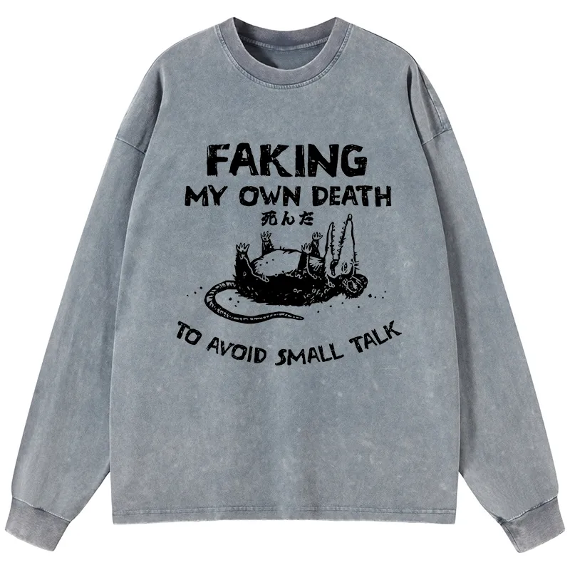 Tokyo-Tiger Avoid Conversation Washed Long Sleeve T-Shirt