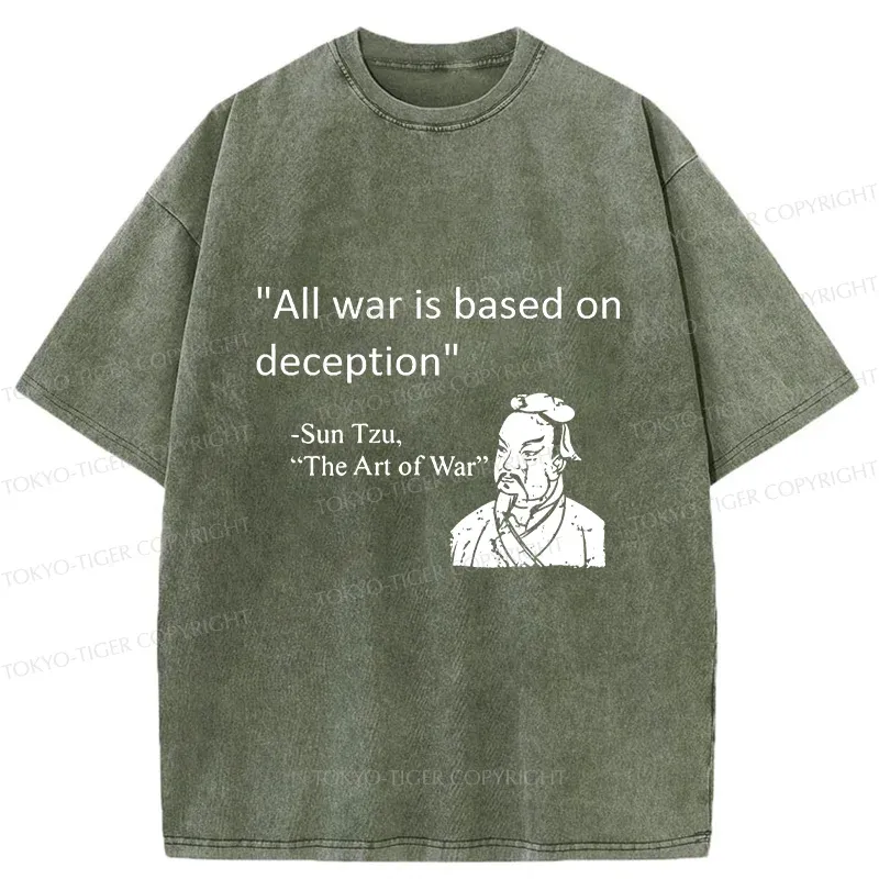 Tokyo-Tiger The Art Of War Meme Washed T-Shirt