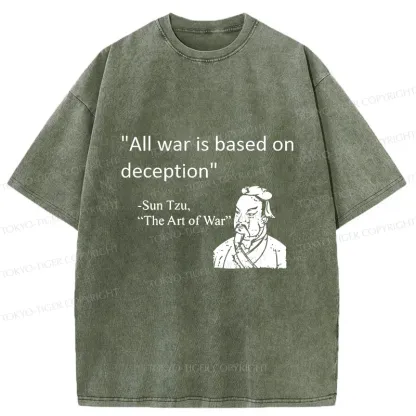Tokyo-Tiger The Art Of War Meme Washed T-Shirt
