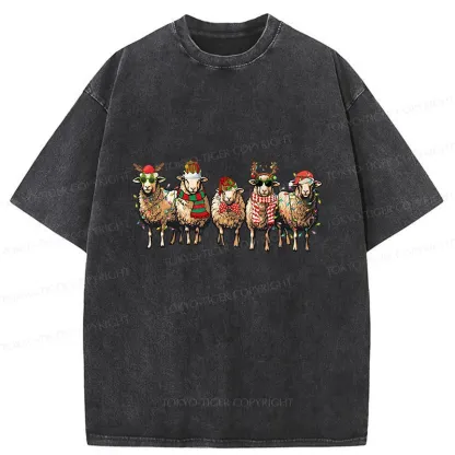 Tokyo-Tiger Christmas Sheep Washed T-Shirt