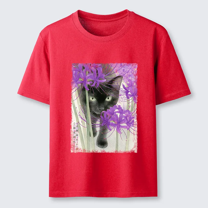 Tokyo-Tiger A Cat Among The Flowers Classic T-Shirt
