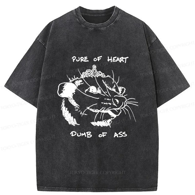 Tokyo-Tiger Contrasting Life Of The Possum Washed T-Shirt