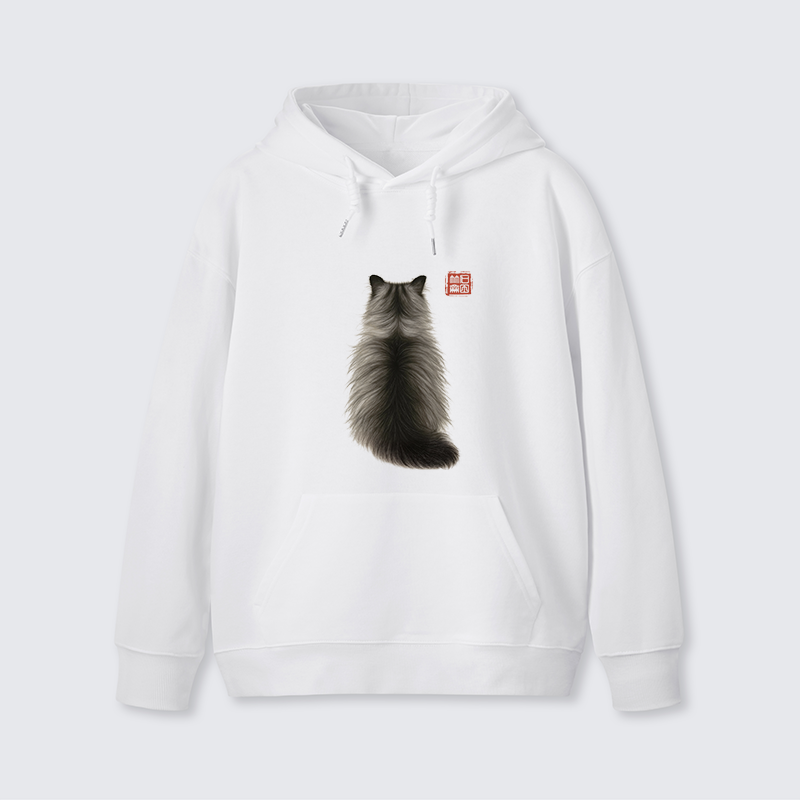 Tokyo-Tiger Cat's Back Ink Painting Classic Hoodie