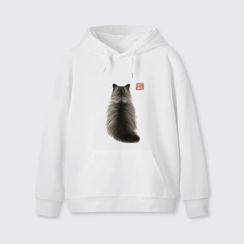 Tokyo-Tiger Cat's Back Ink Painting Classic Hoodie