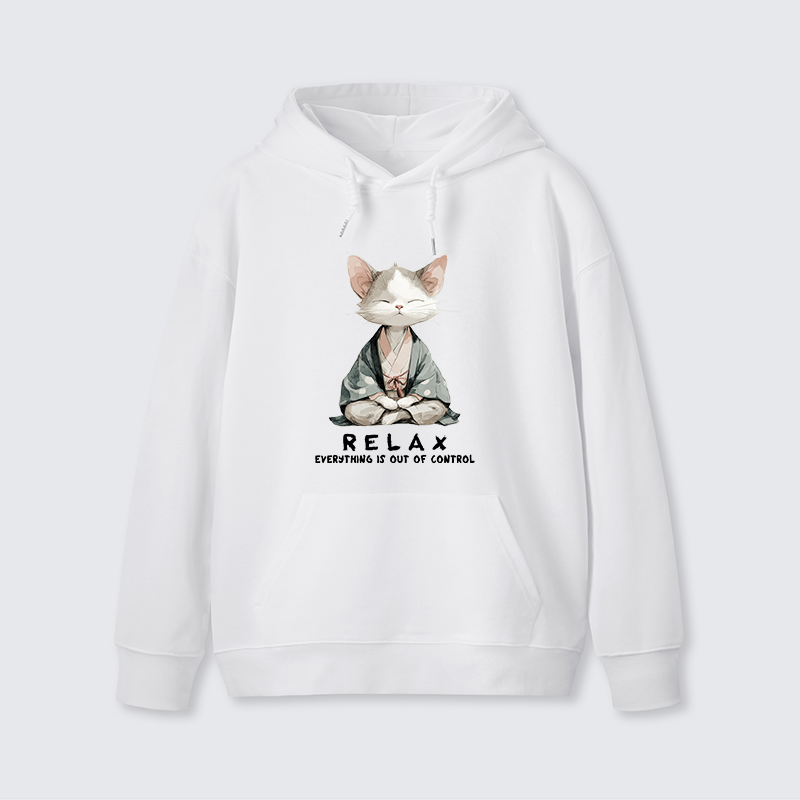 Tokyo-Tiger Zen Cat Relaxation Everything's Out Of Control Classic Hoodie