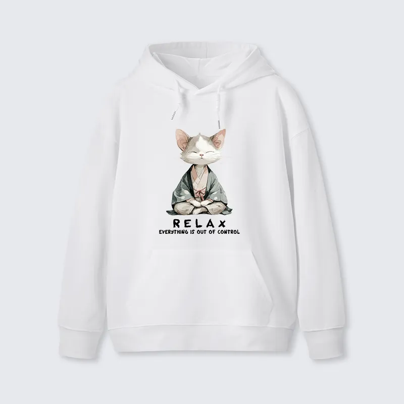 Tokyo-Tiger Zen Cat Relaxation Everything's Out Of Control Classic Hoodie