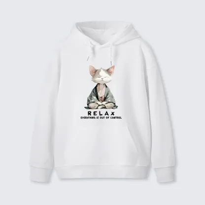 Tokyo-Tiger Zen Cat Relaxation Everything's Out Of Control Classic Hoodie