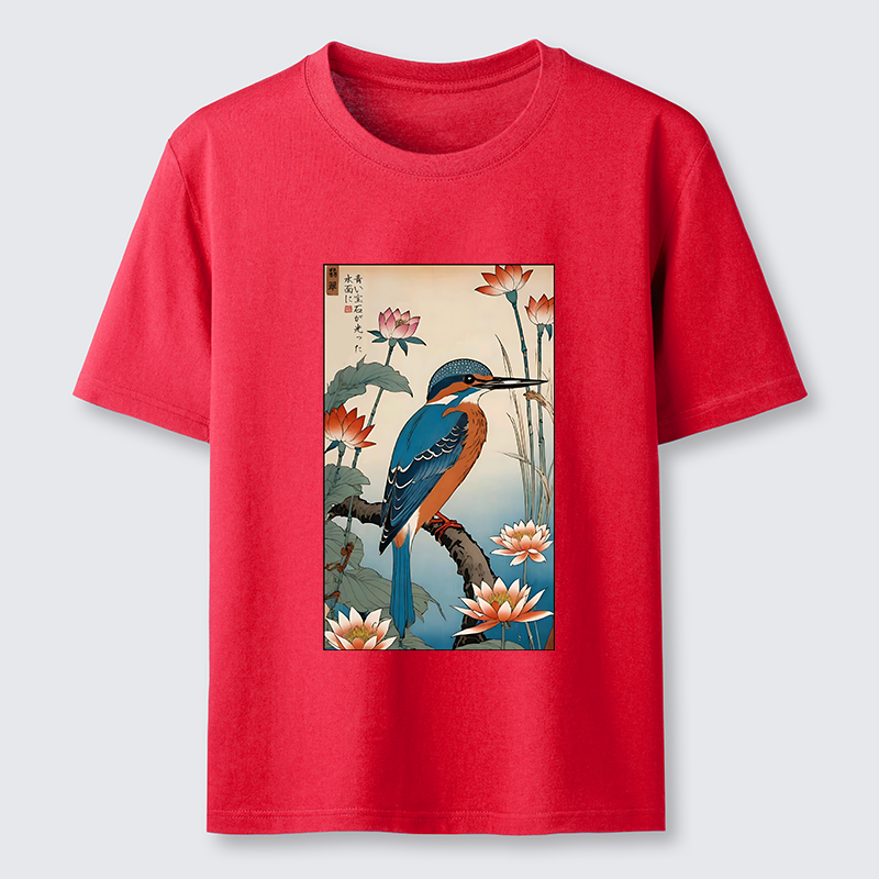 Tokyo-Tiger Ukiyo-e Kingfisher Classic T-Shirt