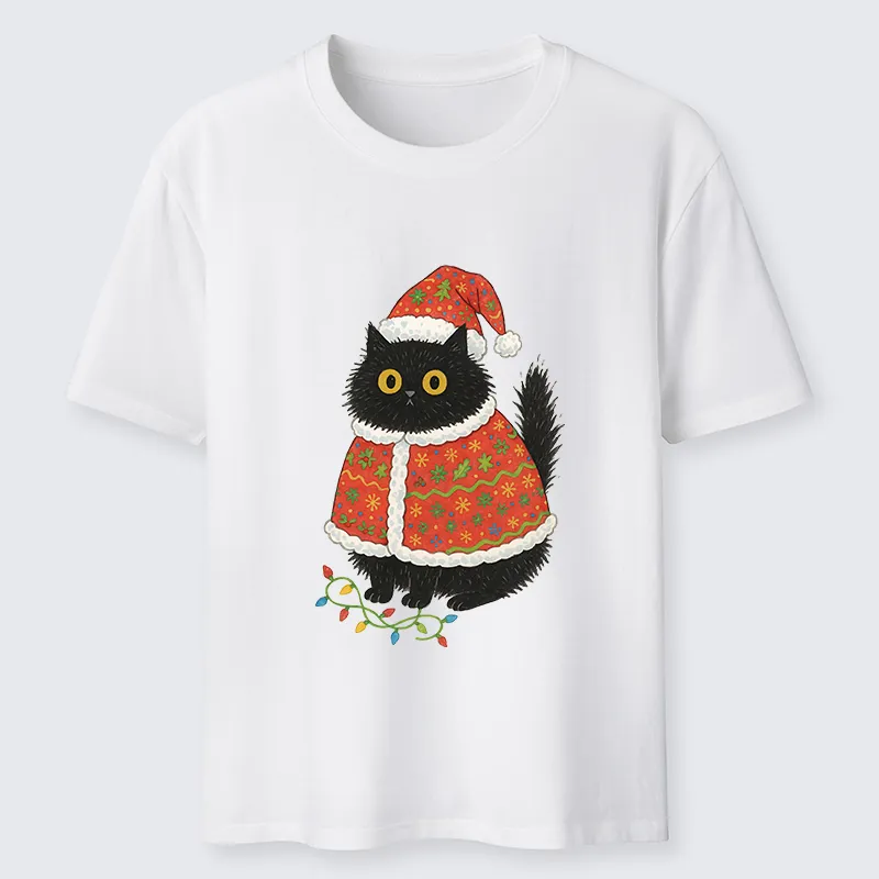 Tokyo-Tiger Cat Wearing Santa Hat Classic T-Shirt