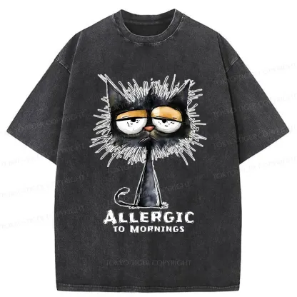 Tokyo-Tiger Cats Are Allergic To Morning Washed T-Shirt