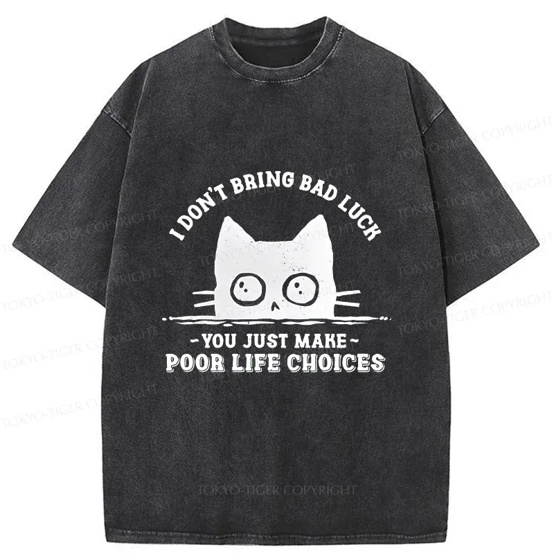 Tokyo-Tiger Black Cats Don't Bring Bad Luck Washed T-Shirt
