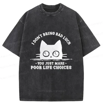 Tokyo-Tiger Black Cats Don't Bring Bad Luck Washed T-Shirt