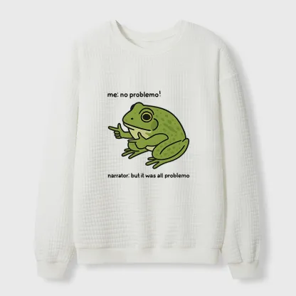 Tokyo-Tiger Stupid Frog Meme Waffle Sweatshirt
