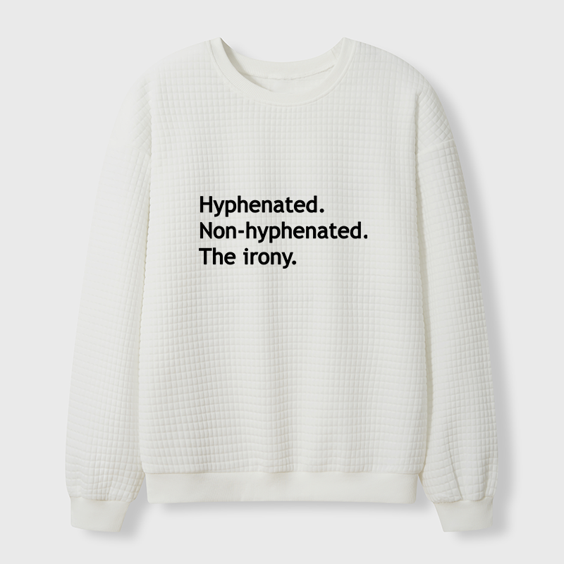 Tokyo-Tiger Hyphenated Funny Waffle Sweatshirt