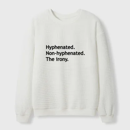 Tokyo-Tiger Hyphenated Funny Waffle Sweatshirt