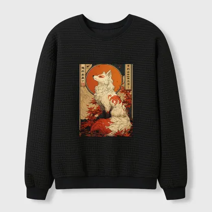 Tokyo-Tiger The Fox of Fates: A Tale of Nine Tails Waffle Sweatshirt