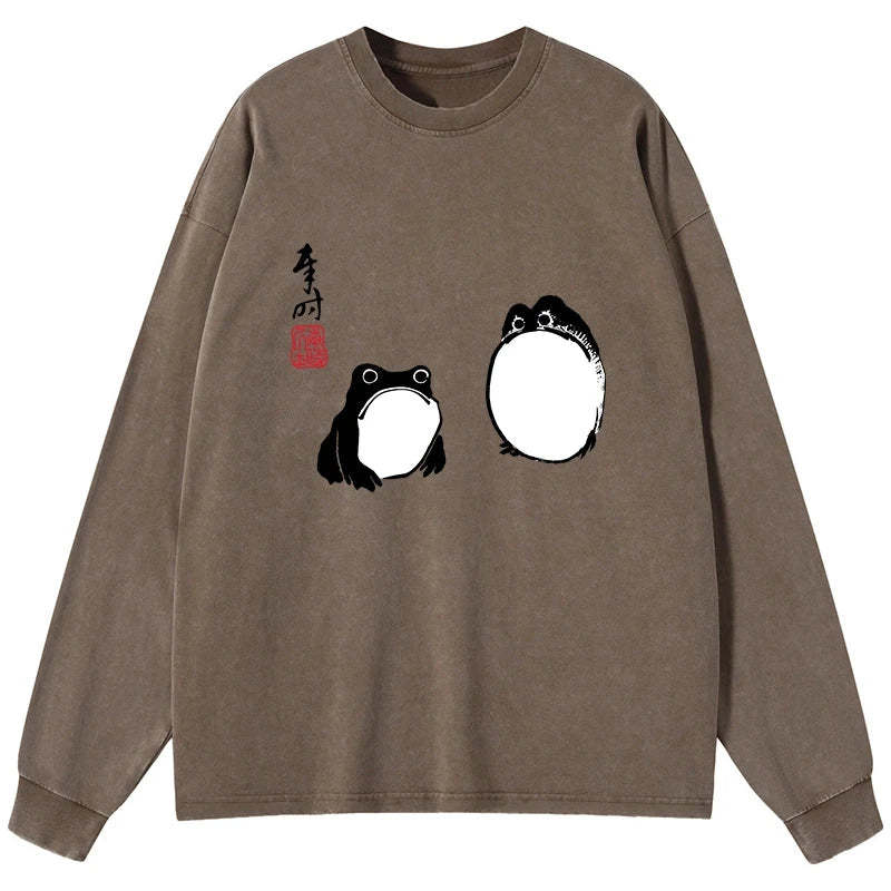 Tokyo-Tiger Matsumoto Hoji Frogs Japan Washed Long Sleeve T-Shirt