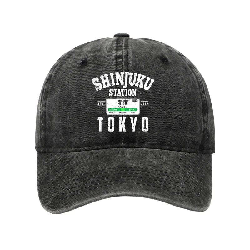 Tokyo-Tiger Shinjuku Station Yamanote Line Washed Cap Sale