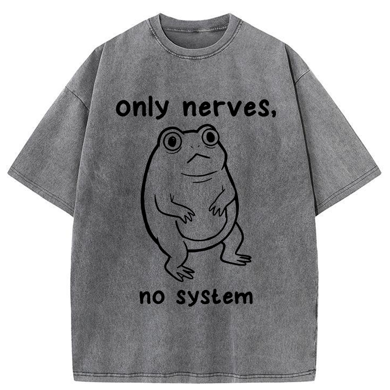 Tokyo-Tiger No System Frog Meme Washed T-Shirt