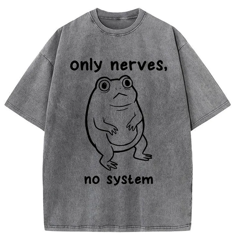 Tokyo-Tiger No System Frog Meme Washed T-Shirt
