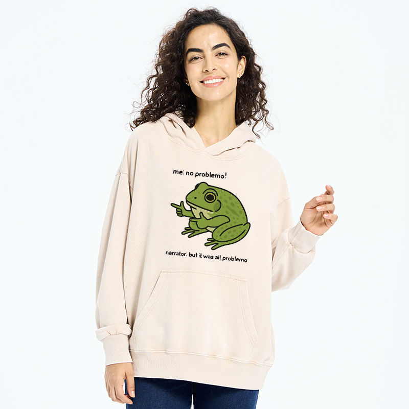 Tokyo-Tiger Stupid Frog Meme Washed Hoodie